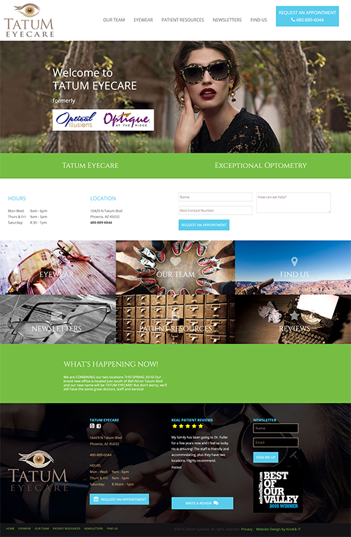 Tatum Eyecare Home Page